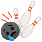 Bowling + weinendes Gesicht