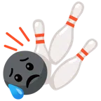 Bowling + trauriges aber erleichtertes Gesicht
