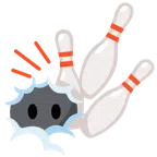 Bowling + Gesicht in Wolken