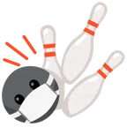 Bowling + Gesicht mit Atemschutzmaske