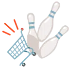 Bowling + Einkaufswagen