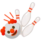 Bowling + Clown-Gesicht