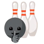 Bowling + ermahnendes Gesicht