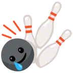 Bowling + lachendes Gesicht mit Träne