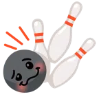 Bowling + schwindeliges Gesicht