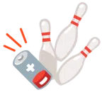 Bowling + schwache Batterie