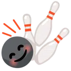 Bowling + lächelndes Gesicht
