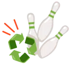 Bowling + Recycling-Symbol