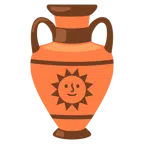 amphora + sun with face