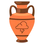 amphora + cloud with lightning