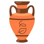 amphora + leaf fluttering in wind