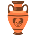 amphora + dog face