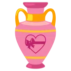 amphora + heart with ribbon