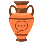 amphora + speech balloon