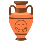 amphora + face savoring food