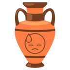 amphora + downcast face with sweat