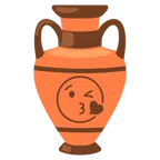 amphora + face blowing a kiss
