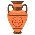 amphora + kissing face with closed eyes