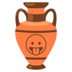 amphora + face with tongue