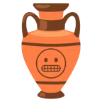 amphora + grimacing face