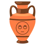 amphora + face with rolling eyes
