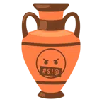amphora + face with symbols on mouth
