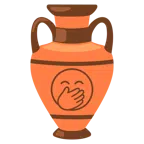 amphora + face with hand over mouth