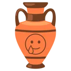 amphora + smiling face with tear
