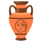 amphora + face with monocle
