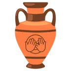 amphora + face with peeking eye