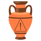 amphora + warning