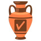 amphora + check mark button