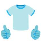 pollice in su + t-shirt