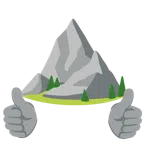 pollice in su + montagna