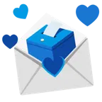 lettera d’amore + urna elettorale con scheda