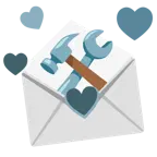 lettera d’amore + martello e chiave inglese
