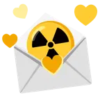 lettera d’amore + simbolo della radioattività