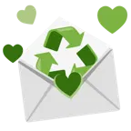 lettera d’amore + simbolo del riciclaggio