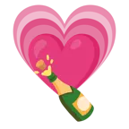 cuore che cresce + bottiglia stappata