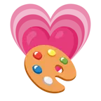 cuore che cresce + tavolozza