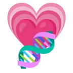 cuore che cresce + dna