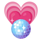 cuore che cresce + palla da discoteca