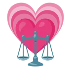 cuore che cresce + bilancia a doppio piatto