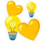 cuori che girano + lampadina