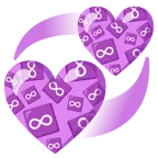 cuori che girano + simbolo dell’infinito