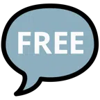 speech balloon + FREE button
