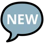 speech balloon + NEW button