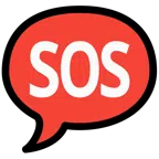 speech balloon + SOS button