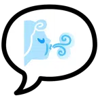 speech balloon + wind face