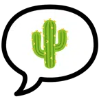 speech balloon + cactus